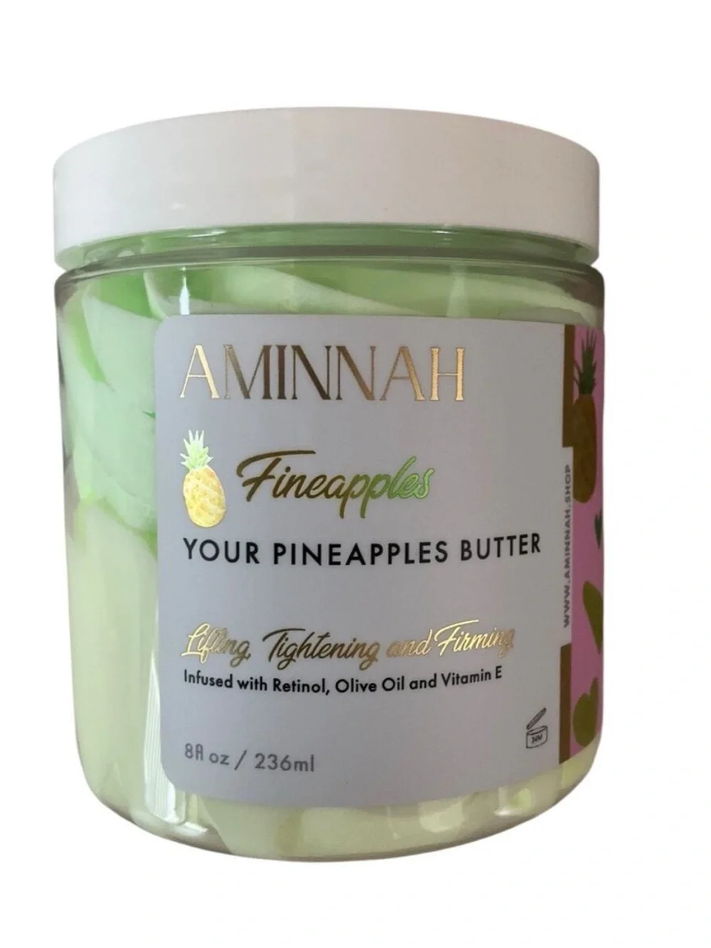Aminnah Pineapples Body Butter 8oz NEW Fineapples